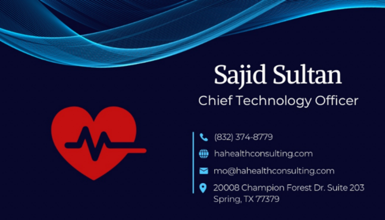 Sajid Sultan business card